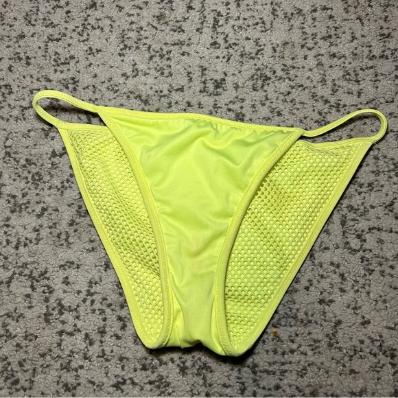 Victorias Secret Neon Yellow Mesh The Gorgeous Push Up Bikini Top & Bottoms Set - Picture 13 of 15